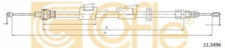 Трос ручника (L) Ford Mondeo/Galaxy 06-15 (L=2078) COFLE 115496