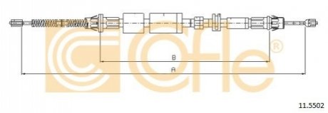 Трос ручного тормоза COFLE 115502