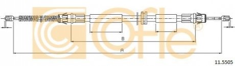 Трос ручного тормоза COFLE 115505 (фото 1)
