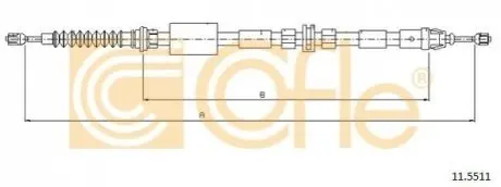 Фото Трос ручного тормоза COFLE (115511) изображение 1