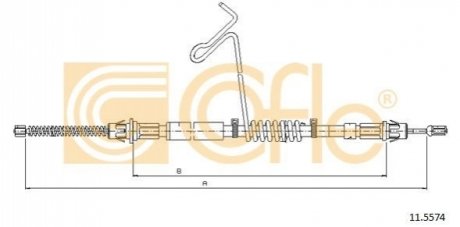 Трос ручного тормоза COFLE 115574