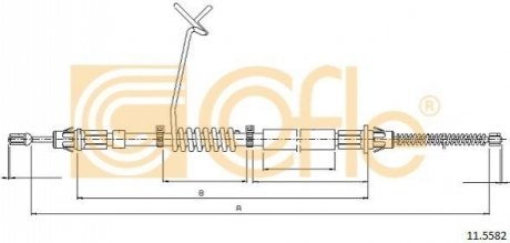 Трос ручного тормоза COFLE 115582