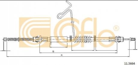 Трос ручного тормоза COFLE 115664