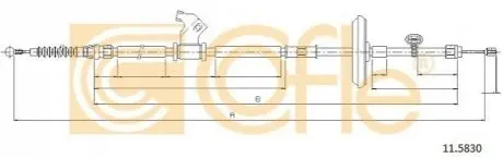 Трос ручного гальма (R) Opel Astra J/Chevrolet Cruze 09- (1814mm) COFLE 115830 Купити в Україні