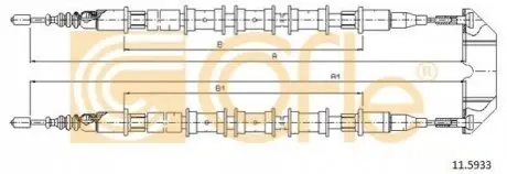Фото Трос ручника COFLE (11.5933) изображение 1
