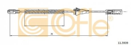 Трос ручного тормоза COFLE 115939 (фото 1)