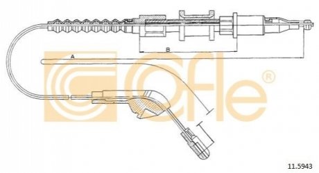 Трос ручного тормоза COFLE 115943
