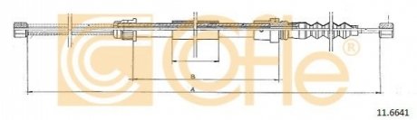 Трос ручника для RENAULT COFLE 11.6641