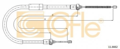 Трос ручного тормоза COFLE 116662 (фото 1)