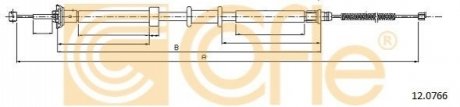 Трос ручного тормоза COFLE 120766