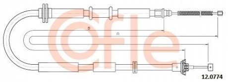 Трос ручного тормоза COFLE 120774