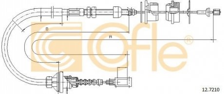 Трос сцепления COFLE 127210 (фото 1)