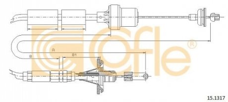 Трос сцепления COFLE 151317 (фото 1)