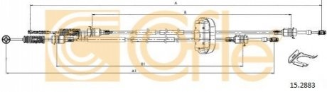 Трос, ступенчатая коробка передач COFLE 152883 (фото 1)