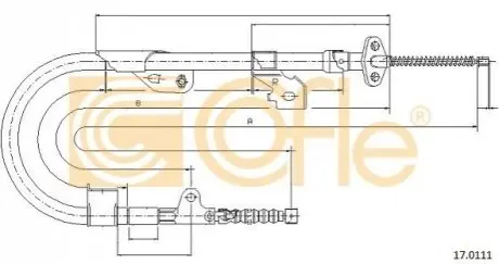 Трос ручника COFLE 1701.11 Купити в Україні