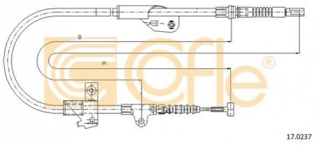 Трос ручного тормоза COFLE 170237