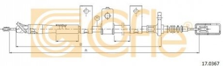 Трос ручного тормоза COFLE 170367 (фото 1)