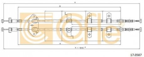 Трос ручного тормоза COFLE 170587