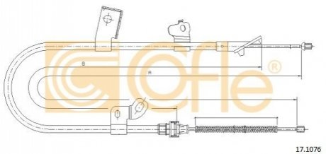 Трос ручного тормоза COFLE 171076