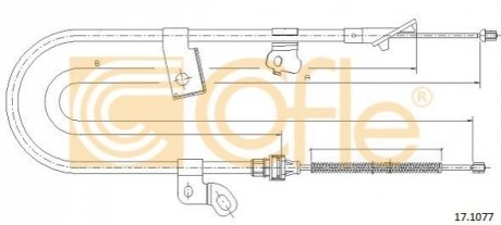 Трос ручного тормоза COFLE 171077
