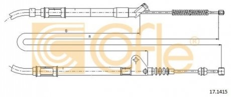 Трос ручного тормоза COFLE 171415