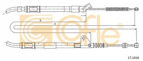 Трос ручного тормоза COFLE 171416