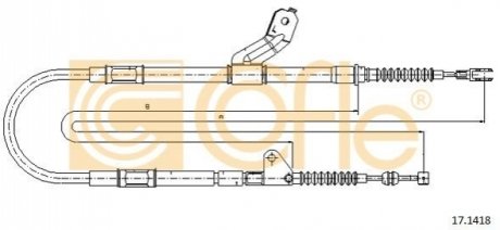 Трос ручного тормоза COFLE 171418