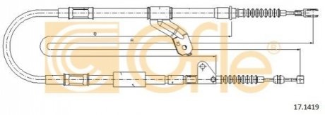 Трос ручного тормоза COFLE 171419
