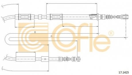Трос ручного тормоза COFLE 171425