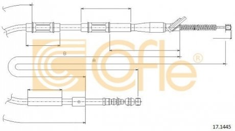 Трос ручного тормоза COFLE 171445