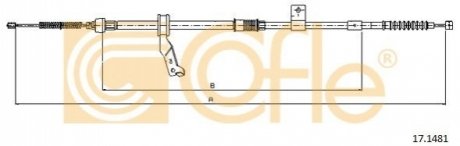 Трос ручного тормоза COFLE 171481