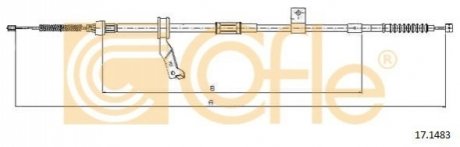 Трос ручного тормоза COFLE 171483