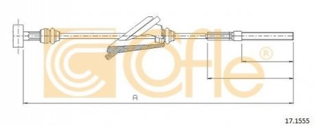 Трос ручного тормоза COFLE 171555