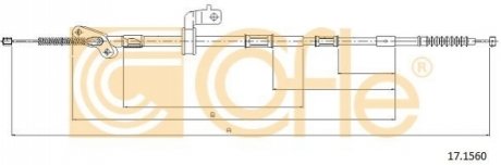 Трос ручного тормоза COFLE 171560
