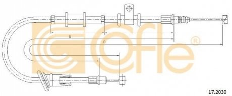 Трос ручного тормоза COFLE 172030