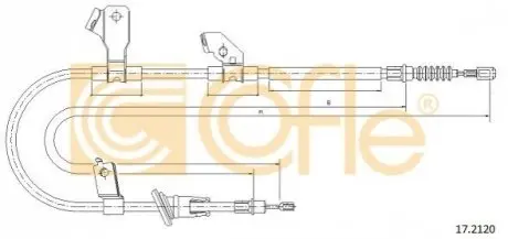 Трос ручника (L) Mitsubishi Colt/Smart Forfour 04-09 COFLE 172120