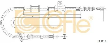 Трос ручного гальма COFLE 17.2212 Купити в Україні