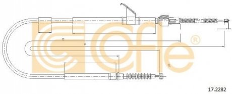 Трос ручного тормоза COFLE 172282 (фото 1)