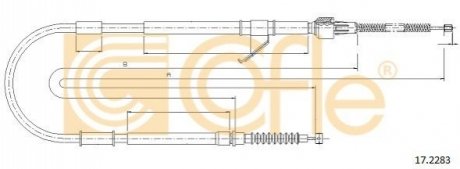 Трос ручного гальма COFLE 172283