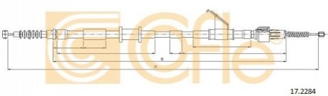 Трос ручного гальма COFLE 172284