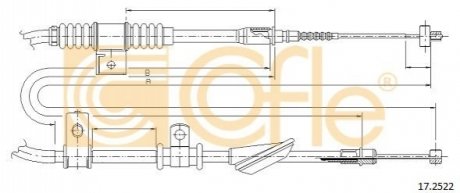 Трос ручного тормоза COFLE 172522