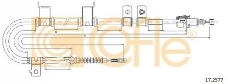 Трос стояночного гальма задній лівий COFLE 172577