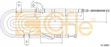 Трос ручного тормоза COFLE 172602