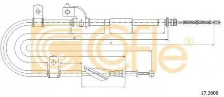 Трос ручника Subaru Forester/Impreza 98-09 (L) COFLE 172608