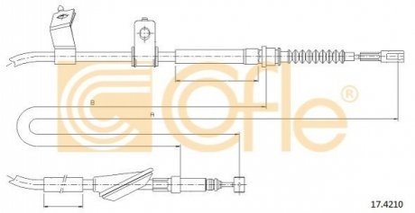 Трос ручного тормоза COFLE 174210