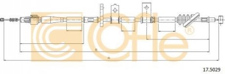 Трос ручного гальма COFLE 175029