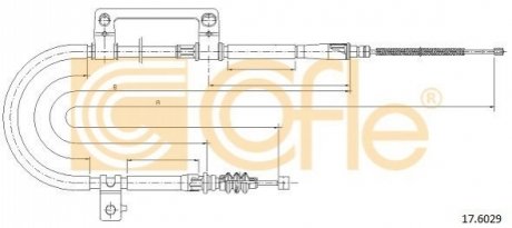 Трос ручного тормоза COFLE 176029