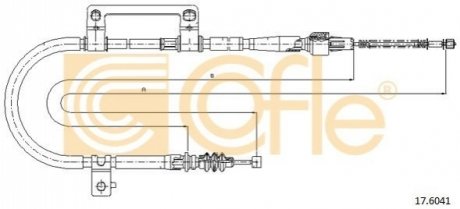 Трос ручного тормоза COFLE 176041