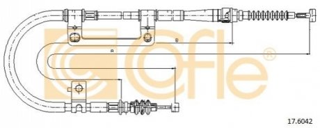 Трос ручного тормоза COFLE 176042