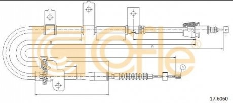 Трос ручного тормоза COFLE 176060